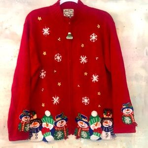 Ugly Christmas sweater cardigan